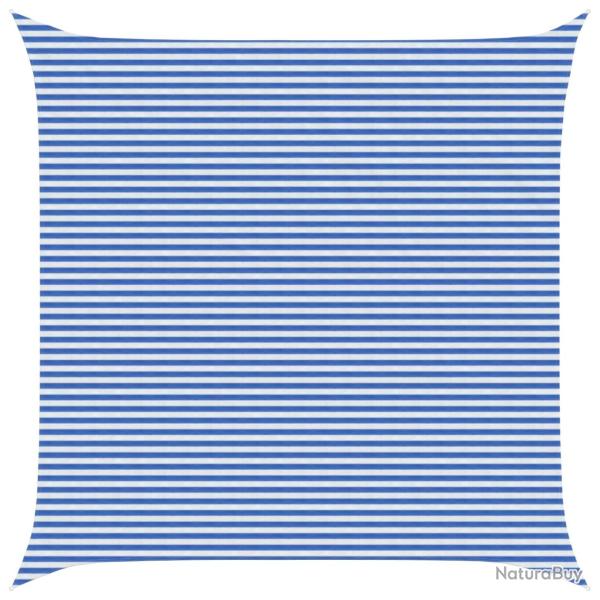 Voile d'ombre Bleu et Blanc 6 x 6 m HDPE