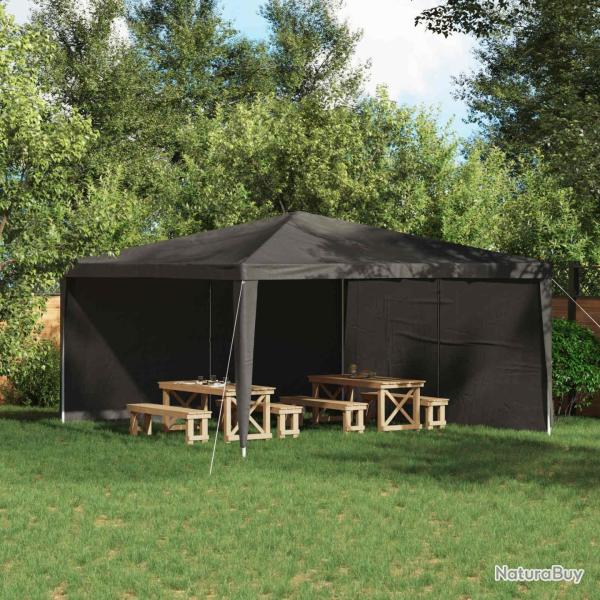 Mur de tente de f�te 2 pcs Anthracite 400 x 195 cm PE et acier