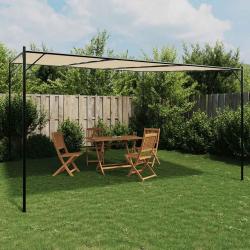 Belv&eacute;d&egrave;re beige 4x4 m 180 g/m&sup2; tissu et acier