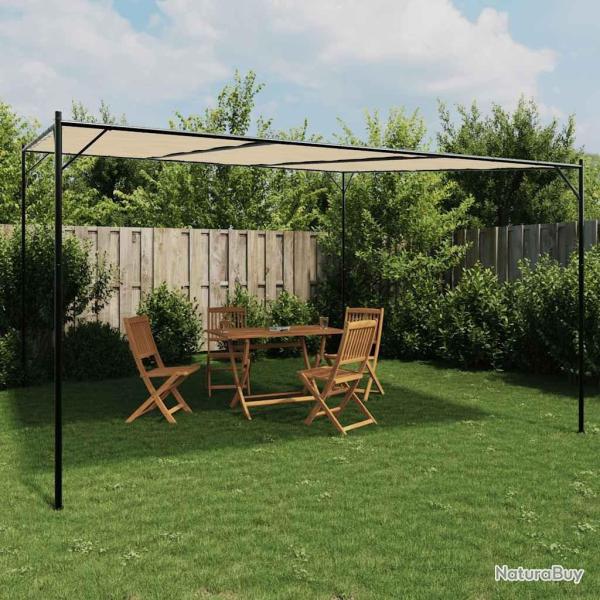 Belv�d�re beige 4x4 m 180 g/m� tissu et acier