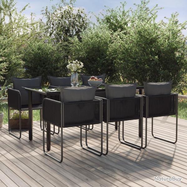Ensemble � manger de jardin 7 pcs Noir