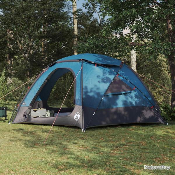 Tente en d�me avec housse imperm�able amovible Bleu