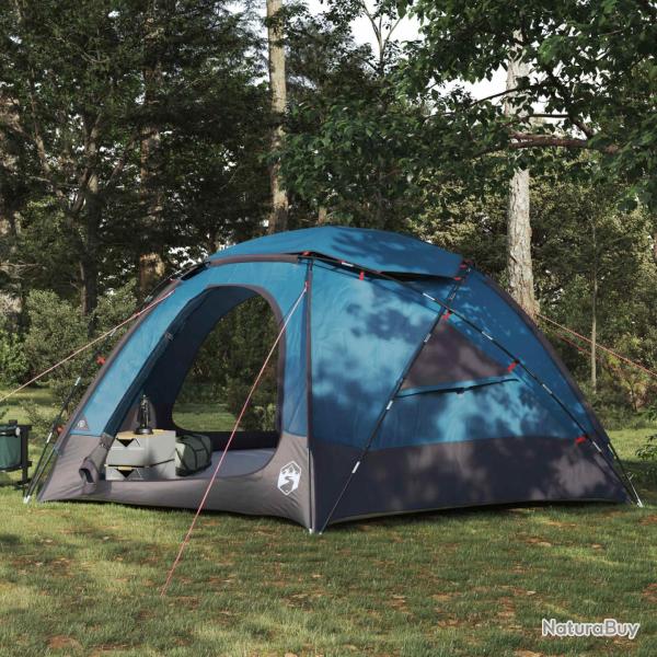 Tente en d�me avec housse imperm�able amovible Bleu 8 personnes