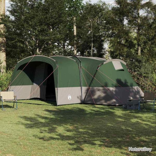 Tente familiale 12 personnes Vert et blanc 760 x 645 x 230 cm