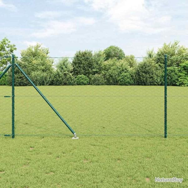 Cl�ture hexagonale avec poteau 25 x 1 m Acier recouvert de PVC