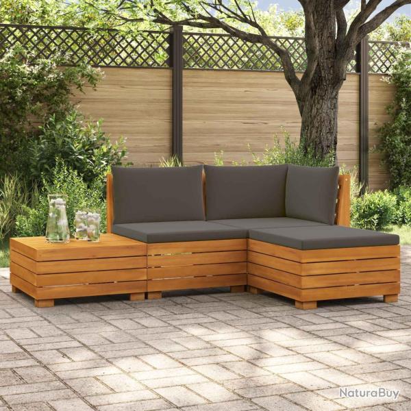 Ensemble de canap�s d'ext�rieur avec coussin 4 Pi�ce Marron