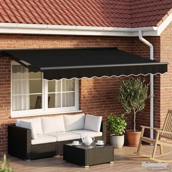 Auvent r�tractable �lectrique Noir et anthracite 3 x 2,5 m