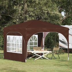 Tente de f&ecirc;te pop-up 290 x 290 x 245 cm Marron