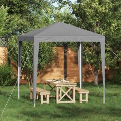 Tente de f&ecirc;te 200 x 200 x 240 cm Gris clair PE et acier
