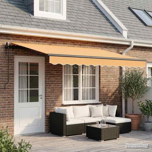 Auvent r�tractable Sable 400 � 300 cm Tissu et Aluminium