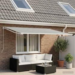 Toile de rechange pour auvent Anthracite et blanc 350 x 200 cm