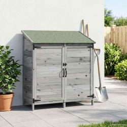 Abri de jardin Gris 106,5 x 56 x 113,5 cm Bois de Sapin Massif