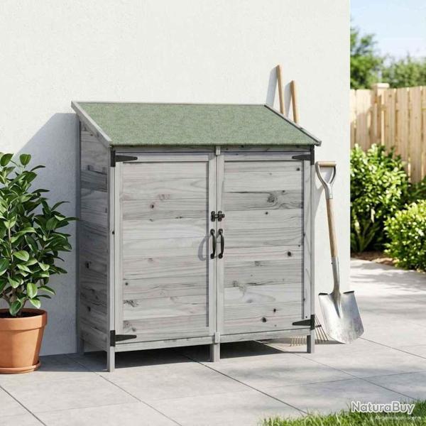 Abri de jardin Gris 106,5 x 56 x 113,5 cm Bois de Sapin Massif