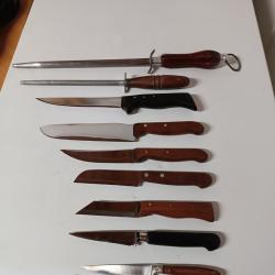 Lot couteaux ancien cuisine bouchet
