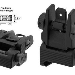 Mire UTG AR15-10 FLIP UP AJUSTABLE PICATINNY (compatible AD99991)