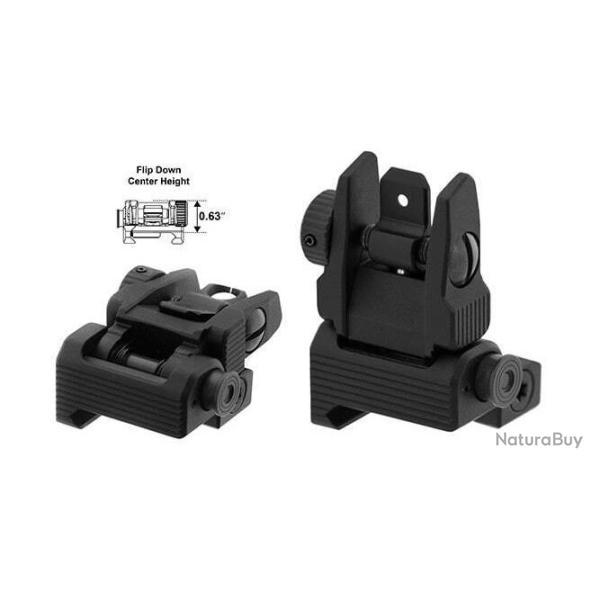 Mire UTG AR15-10 FLIP UP AJUSTABLE PICATINNY (compatible AD99991)