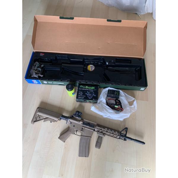 R�plique airsoft M4 G&G CM16 Raider-L DST AEG - pack complet