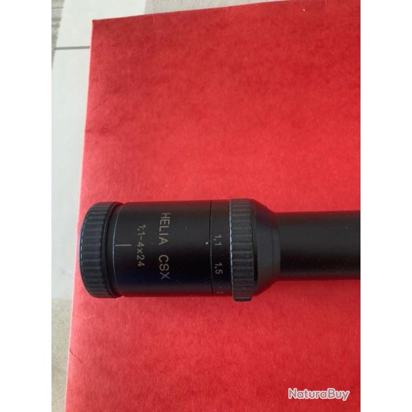lunette kahles helia csx 1.1-4 x 24 reticule lumineux d dot croix plus point rouge lumineux