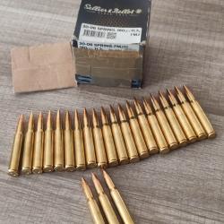 Bo&icirc;te de 20 cartouches 30-06 Springfield Sellier et Bellot 180grs 11,7g + 3 offertes