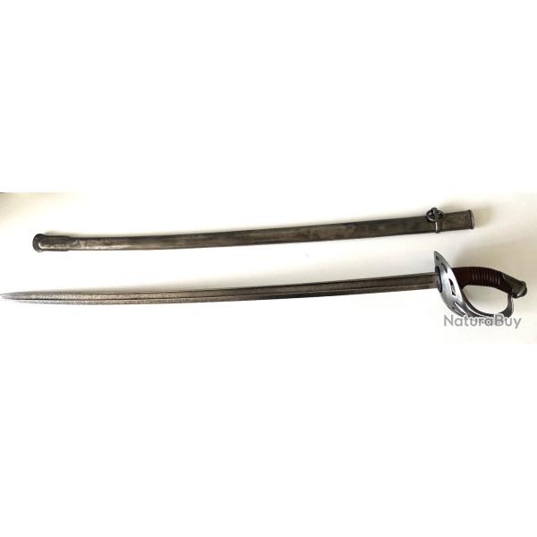 Sabre Fran�ais de Cavalerie Lourde Cuirassier Dragon Ch�tellerault 1890 Type D�ru�