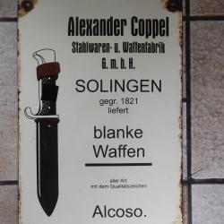 plaque &eacute;maill&eacute;e solingen, militaria
