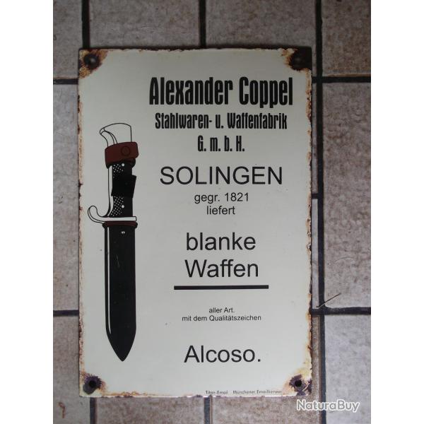 plaque �maill�e solingen, militaria