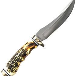Couteau Schrade Uncle Henry Golden Spike Lame Acier Inox Manche Staglon Pierre Aff&ucirc;tage SCH153UHCP