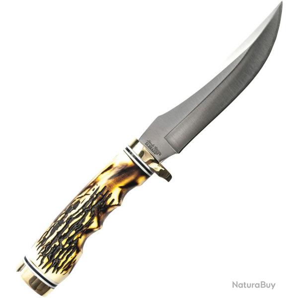 Couteau Schrade Uncle Henry Golden Spike Lame Acier Inox Manche Staglon Pierre Aff�tage SCH153UHCP
