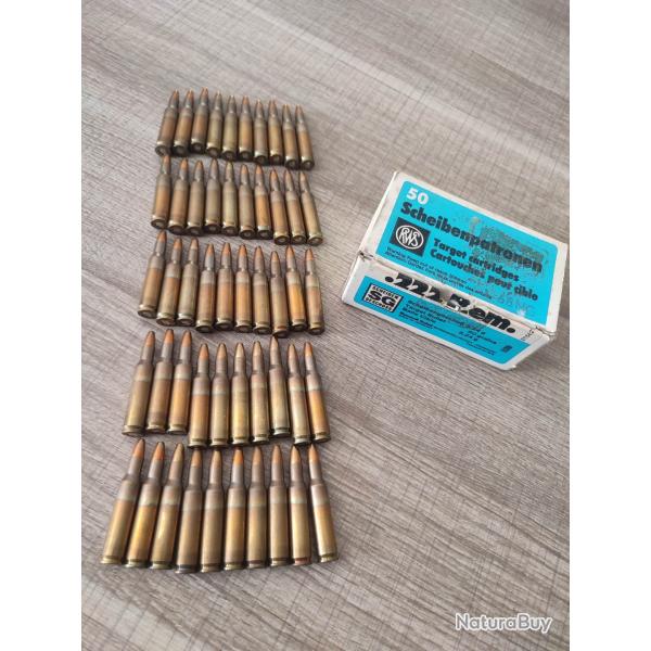Ancienne bo�te RWS X70 cartouches 222 remington 3,24g 50 grains fabrication Allemande RFA
