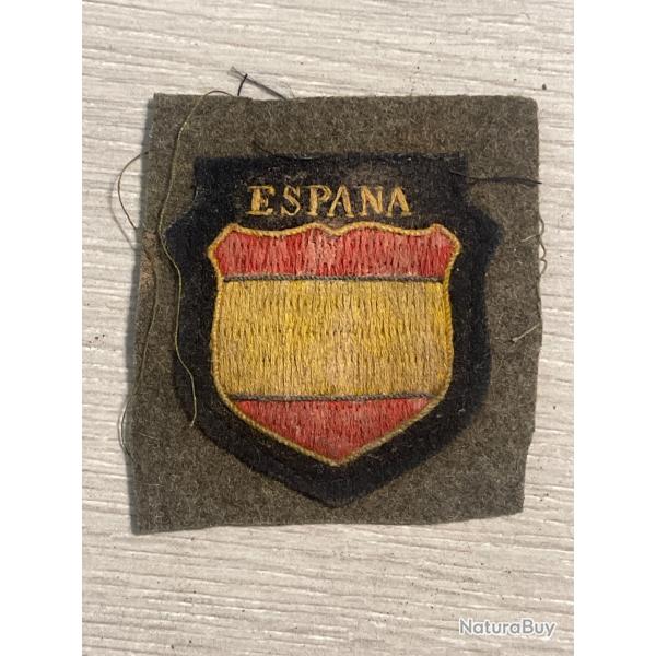 insigne de manche espagnol de la division bleu seconde guerre mondiale