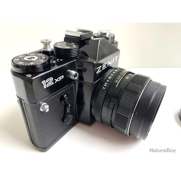 Ancien Appareil Photo Argentique Made in URSS ZENIT 12XP + Objectif Zoom Helios