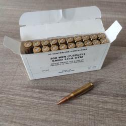 1 bo&icirc;te X20 cartouches SAKO 308 Winchester 10,9g 168gr