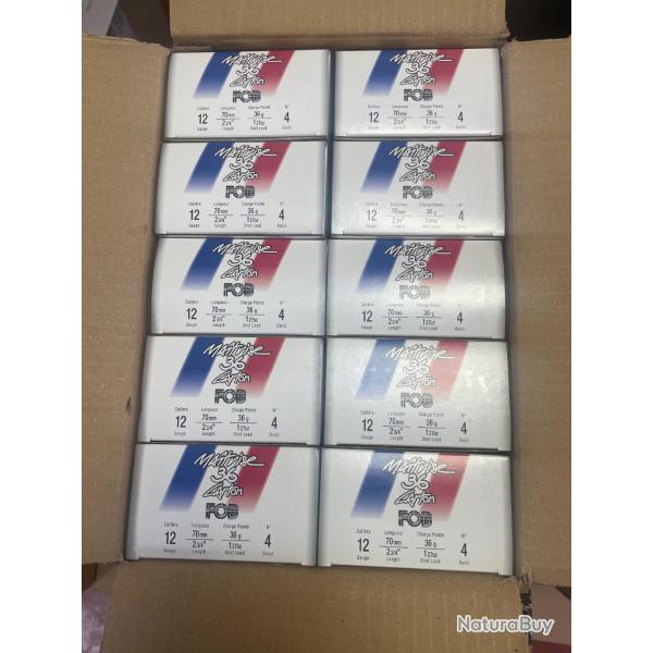 !! DESTOCKAGE !! CARTOUCHES FOB MAITRISE 36GR BJ  PB:4 CARTONS 250