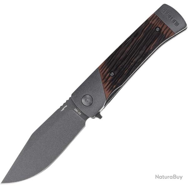 Couteau de Poche Schrade Frontier Linerlock Lame Acier Inox Manche Luxewood SCH1203147