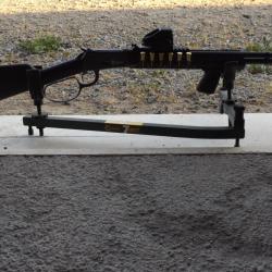Carabine Citadel LEVTAC black 44mag avec point rouge/vert,porte munition et frein de bouche.