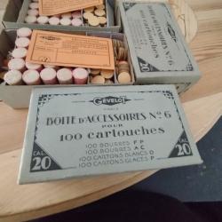 boite de rechargement cartons bourres g&eacute;velot cal 20