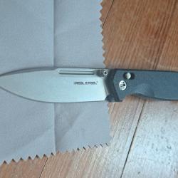 Real Steel Huginn Compact bleu Micarta