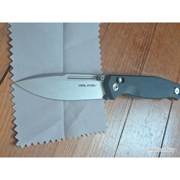 Real Steel Huginn Compact bleu Micarta