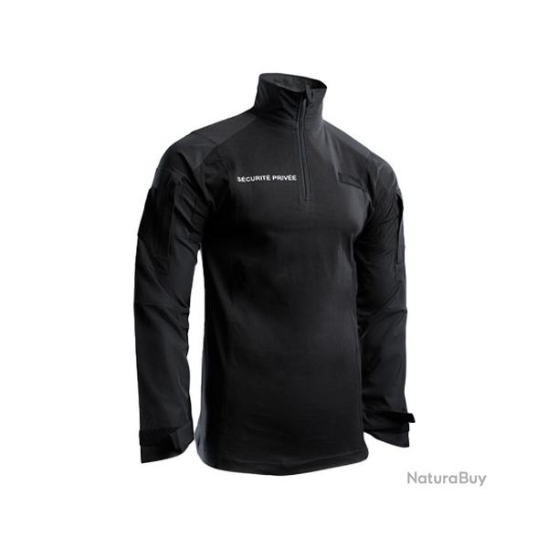 Chemise UBAS manches longues S�curit� Priv�e Noir GK SAFETEK - chemise professionnelle d�perlante