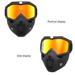 Masque Moto/Cross/Airsoft anti-poussi&egrave;re r&eacute;glable respirant protection compl&egrave;te du visage