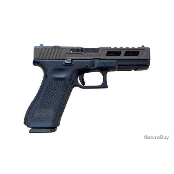 Nouveaut� Glock Zaffiri Django 17 Gen 5 Culasse Midnight Bronze/RMR - Canon Fl�t� Noir 9x19