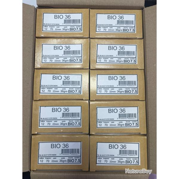 !! DESTOCKAGE !! CARTOUCHES JOCKER BIO 36 BJ PB7.5  CARTON 250