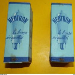 LOT DE 2 LAMPES TUBES RADIO MILITAIRE , NEOTRON REFERENCE 25L6GT&nbsp; ,NOS AND NIB TUBES , RADIOAMATEUR