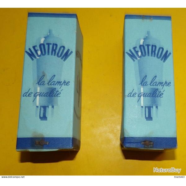 LOT DE 2 LAMPES TUBES RADIO MILITAIRE , NEOTRON REFERENCE 25L6GT� ,NOS AND NIB TUBES , RADIOAMATEUR