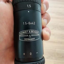 Lunette Schmidt et bender 1.5-6x42 avec montage blaser &agrave; collier