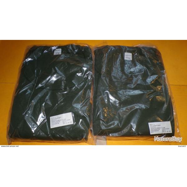 LOT DE 2 TEE SHIRT EN COTON DE L'ARMEE ITALIENNE ,NEUF AVEC MANCHES COURTES�, TALLE 112 SOIT XL ,� N