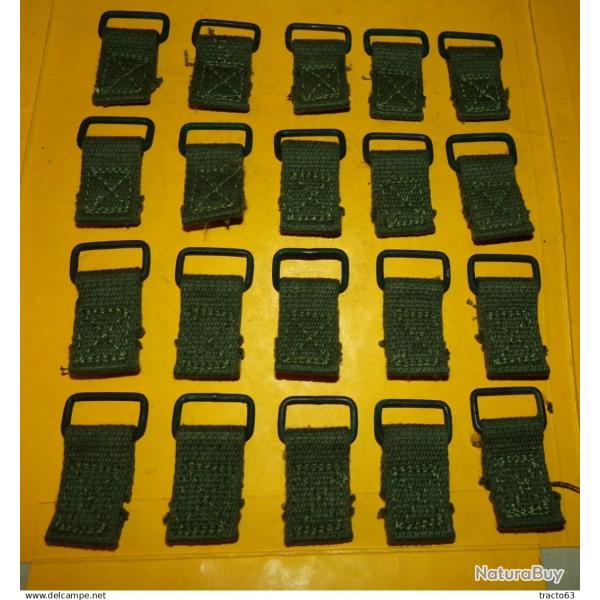LOT DE 20 PATTES EN TISSU POUR REPARATION MUSETTE MILITAIRE DE L'ARMEE FRANCAISE�, BON ETAT VOIR PHO