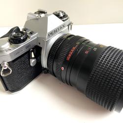 Ancien Appareil Photo Argentique PENTAX ME Super + Objectif Zoom Chinon