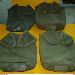 LOT DE 4 ETUIS DE GOURDE MILITAIRE DE L'ARMEE FRANCAISE , LES ETUIS SONT EN ETAT MOYEN ET VENDUS DAN