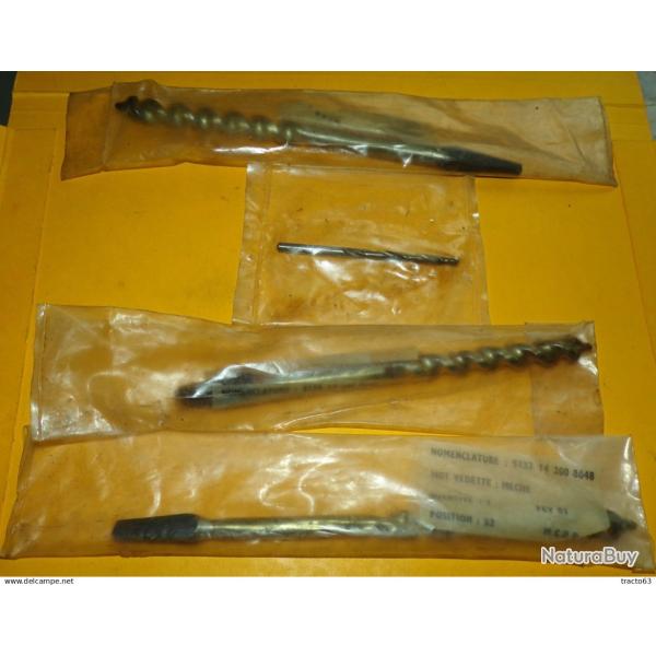 LOT DE 4 MECHES A BOIS POUR PERCEUSE ORIGINE DE L'ARMEE FRANCAISE�, FABRICATION FRANCAISE�, ETAT NEU